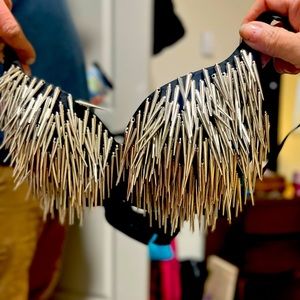 Spiky fringe bra